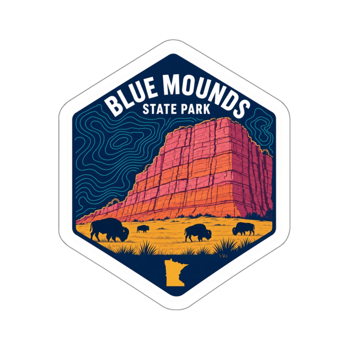 Blue Mounds State Park Minnesota Sticker