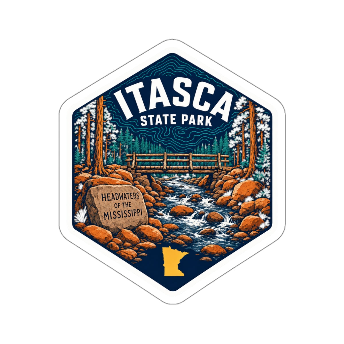Itasca State Park Minnesota Sticker