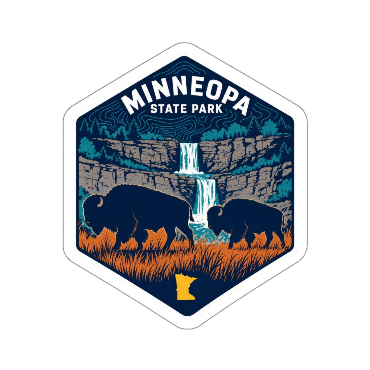 Minneopa State Park Minnesota Sticker