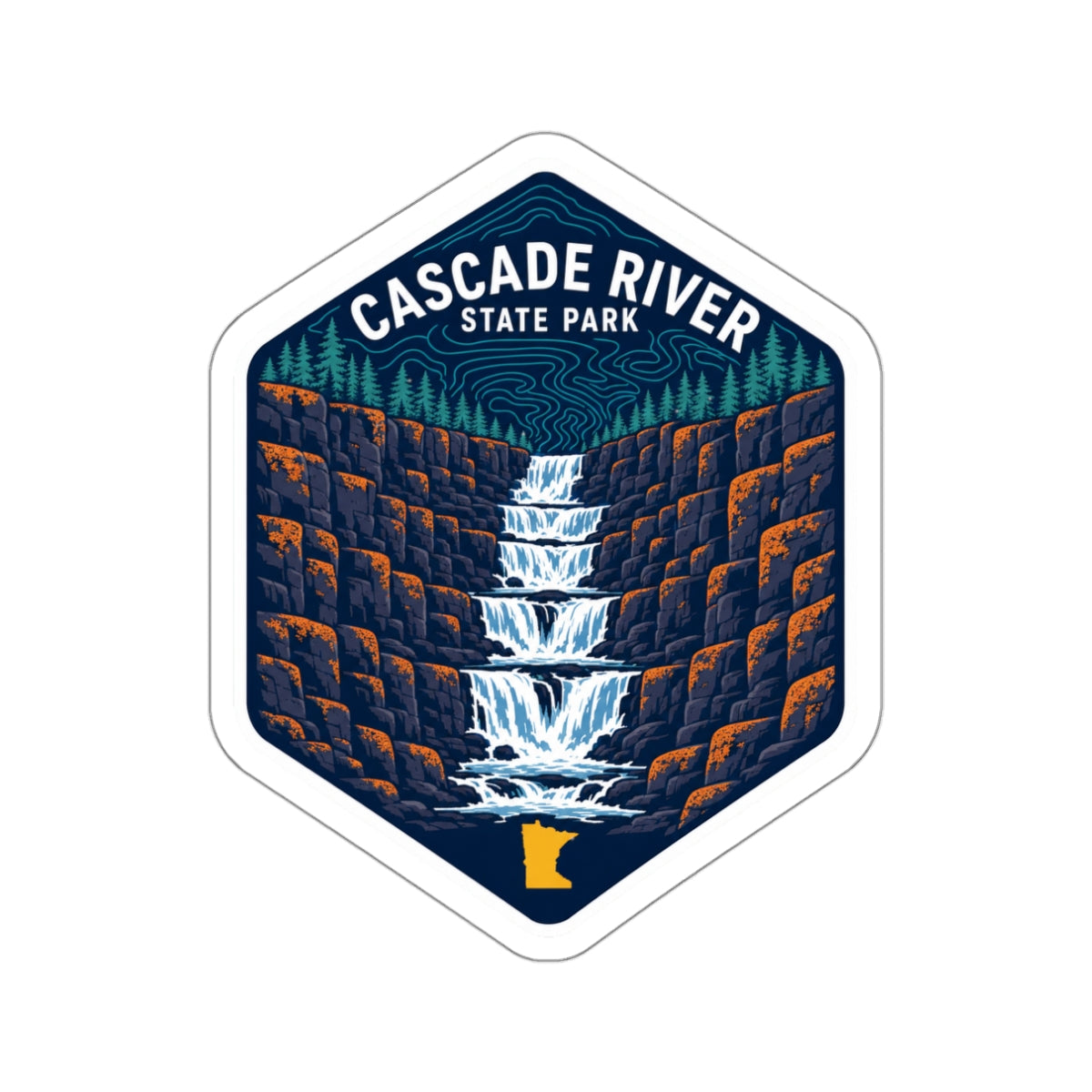 Cascade River State Park Minnesota Sticker