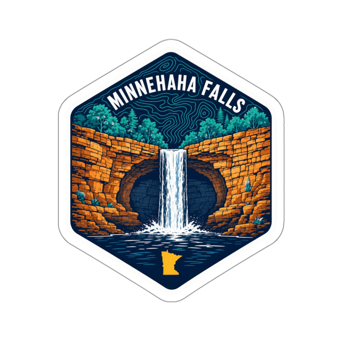 Minnehaha Falls Minnesota Sticker
